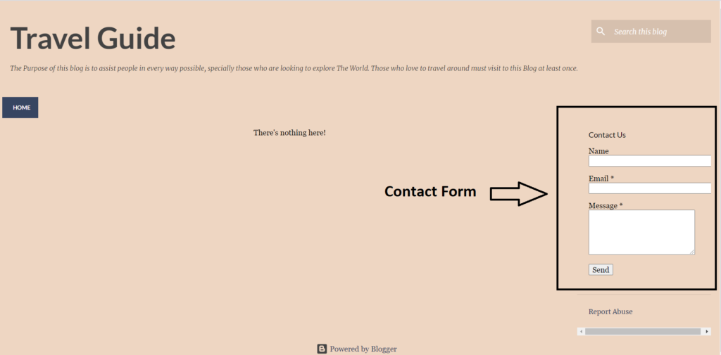Custom Contact Form for Blogger