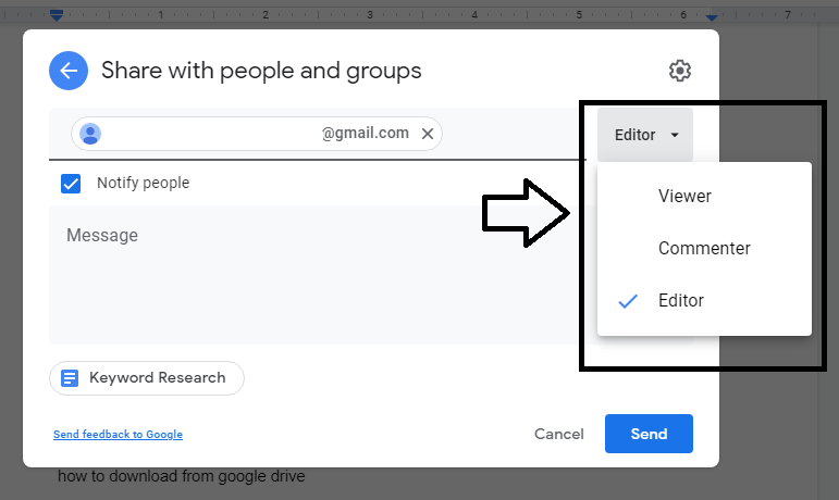 How to share a Google doc