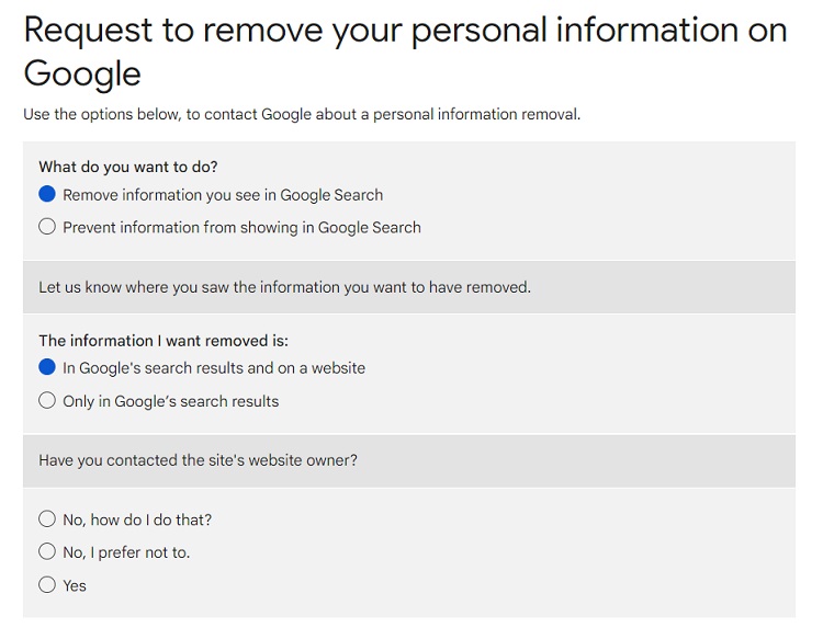 How to remove your personal information from Google search